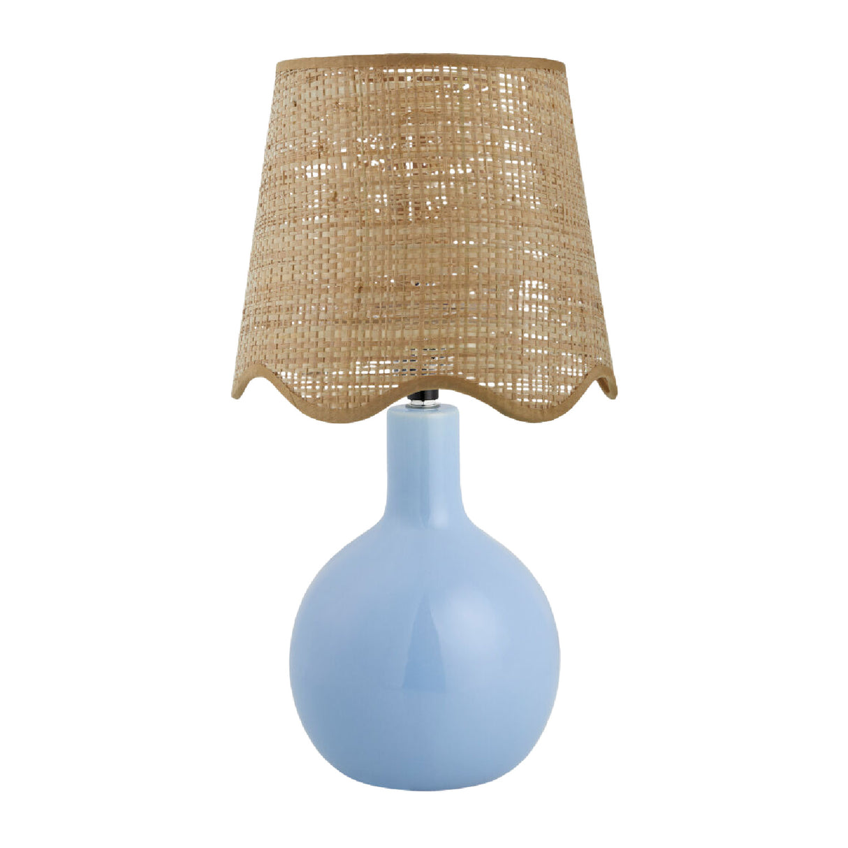   Wavy-Edge Rattan Ceramic Table Lamp | Oroa.com