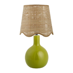   Wavy-Edge Rattan Ceramic Table Lamp | Oroa.com