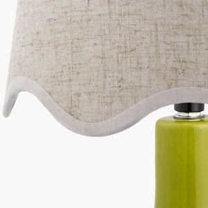   Wavy-Edge Rattan Ceramic Table Lamp | Oroa.com