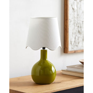   Wavy-Edge Rattan Ceramic Table Lamp | Oroa.com