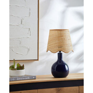   Wavy-Edge Rattan Ceramic Table Lamp | Oroa.com