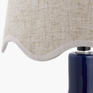   Wavy-Edge Rattan Ceramic Table Lamp | Oroa.com