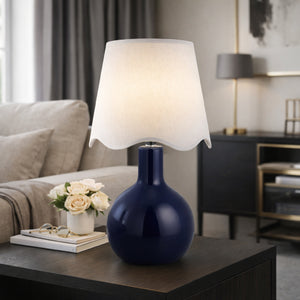   Wavy-Edge Rattan Ceramic Table Lamp | Oroa.com