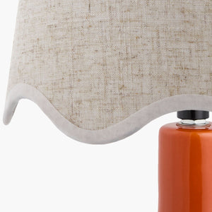  Wavy-Edge Rattan Ceramic Table Lamp | Oroa.com