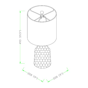   Ivory Linen Ceramic Table Lamp | Oroa.com