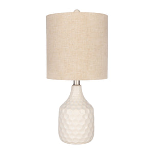   Ivory Linen Ceramic Table Lamp | Oroa.com