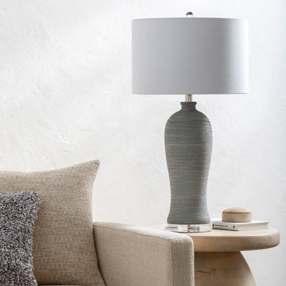   Gray Concrete Accent Table Lamp | Oroa.com