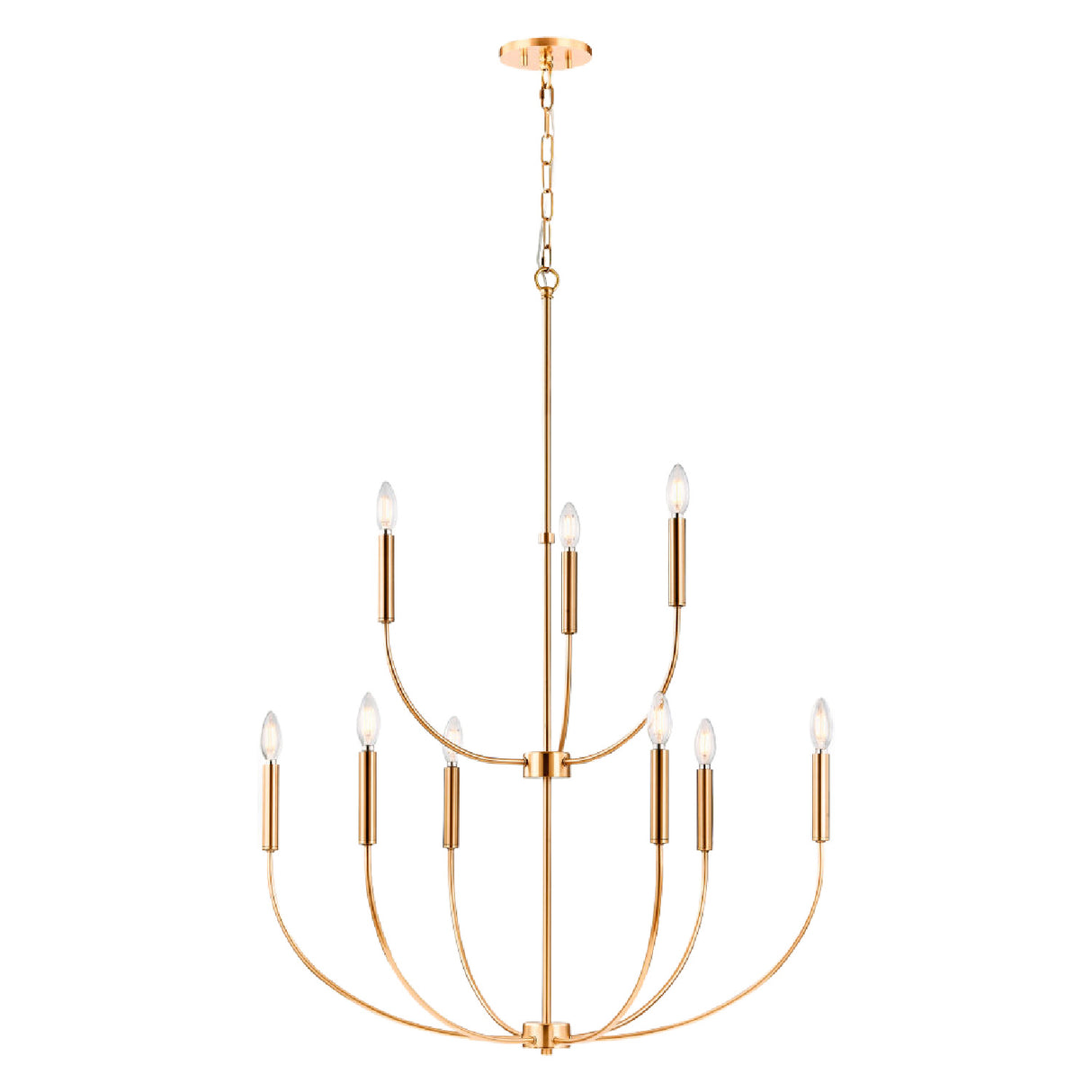   Modern European furniture - Gold 9-Light Chandelier - www.oroa.com | Oroa.com