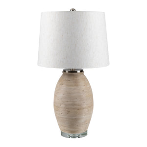  Cement Base Linen Table Lamp | Oroa.com
