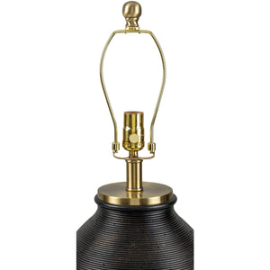   Rounded Cement Linen Table Lamp | Oroa.com