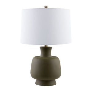   Painted Base Linen Table Lamp | Oroa.com