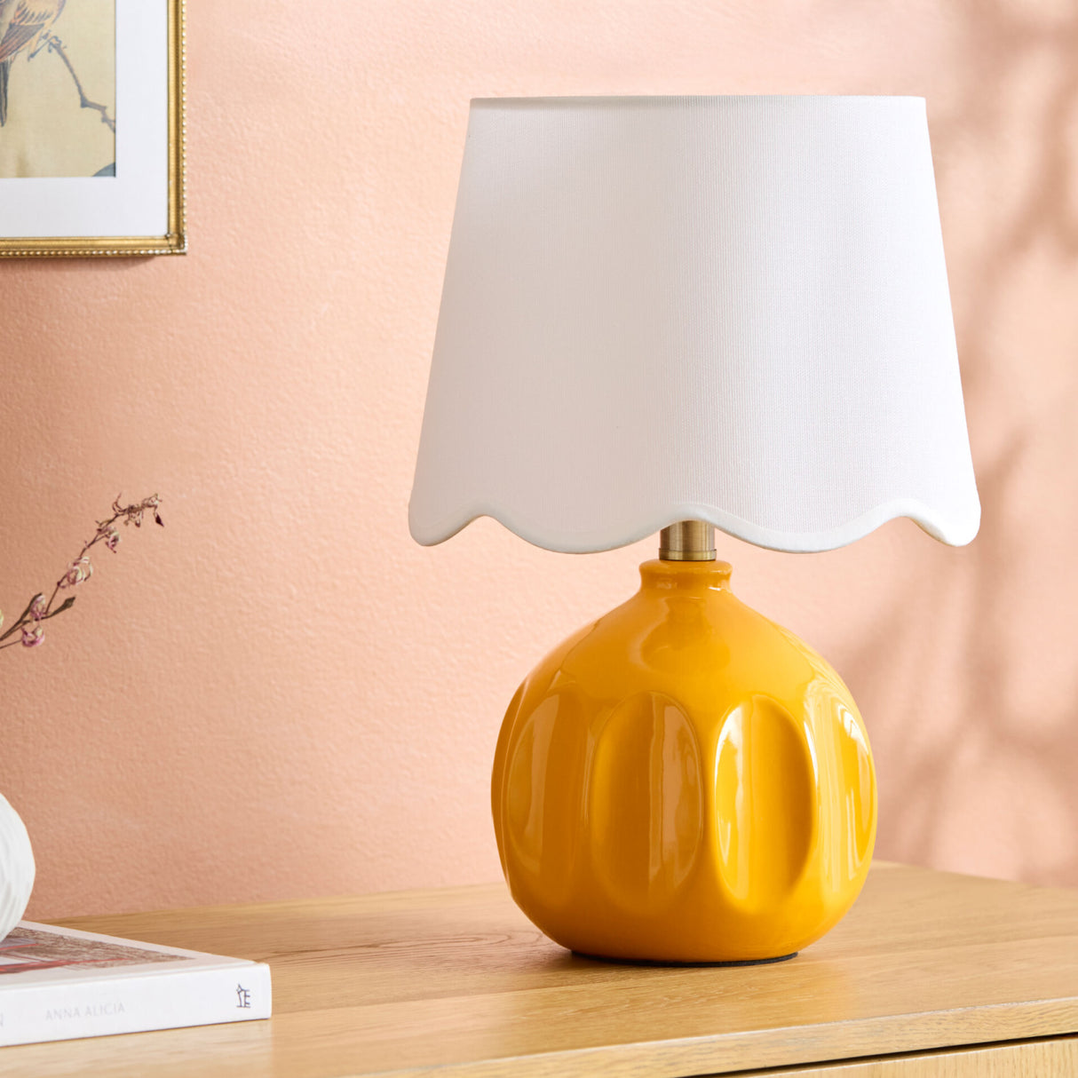   Wavy Linen Accent Table Lamp | Oroa.com