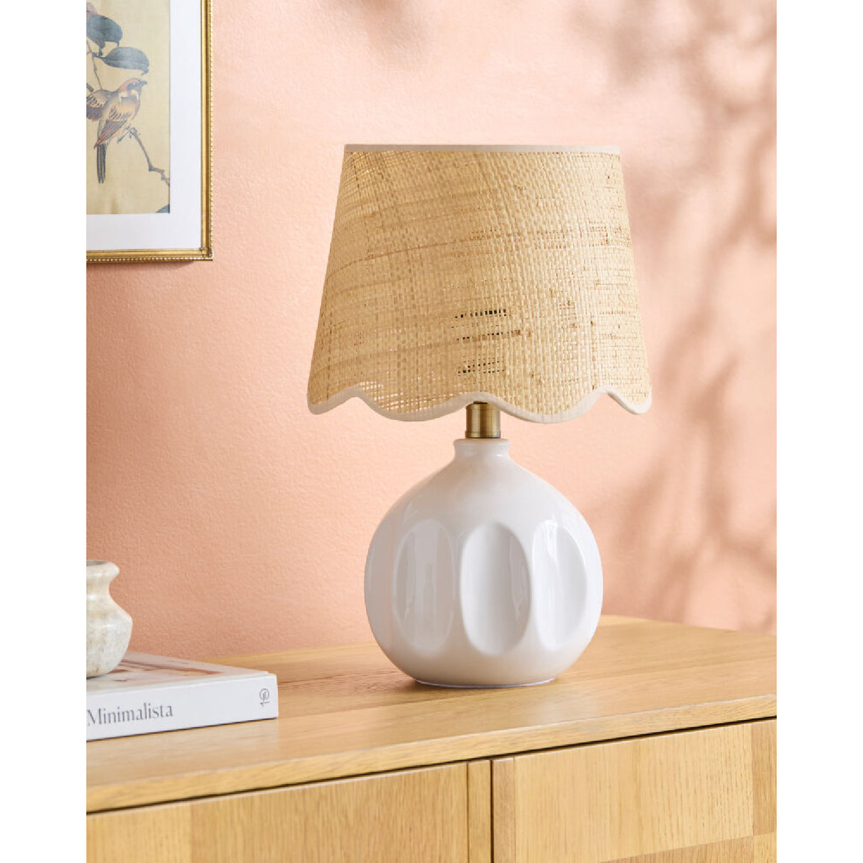   Wavy Rattan Accent Table Lamp | Oroa.com