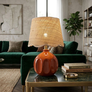  Wavy Rattan Accent Table Lamp | Oroa.com