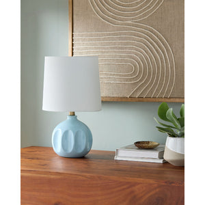   Linen Carved Ceramic Table Lamp | Oroa.com