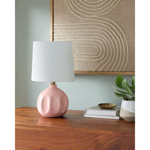   Linen Carved Ceramic Table Lamp | Oroa.com