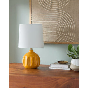   Linen Carved Ceramic Table Lamp | Oroa.com