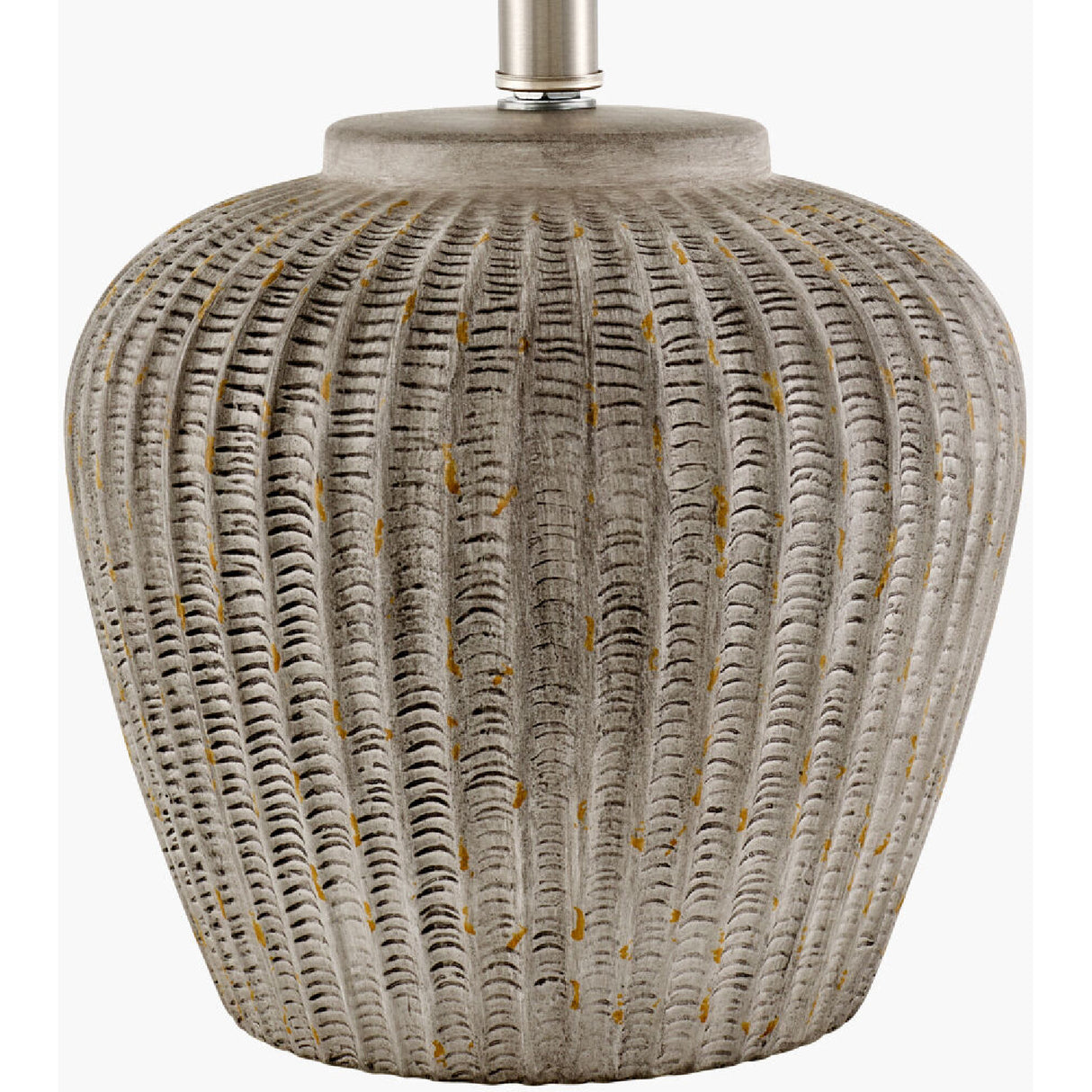   Modern European furniture - Carved Gray Ceramic Table Lamp - www.oroa.com | Oroa.com