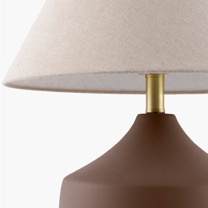   Modern European furniture - Ceramic Beige Linen Table Lamp - www.oroa.com | Oroa.com