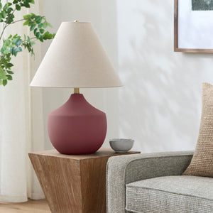   Modern European furniture - Ceramic Beige Linen Table Lamp - www.oroa.com | Oroa.com
