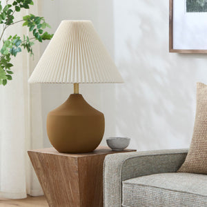   Modern European furniture - Ceramic Beige Linen Table Lamp - www.oroa.com | Oroa.com