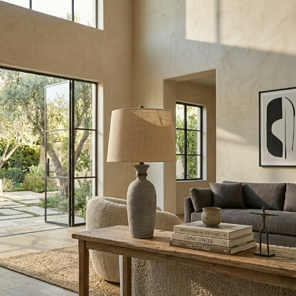   Gray Base Accent Table Lamp | Oroa.com