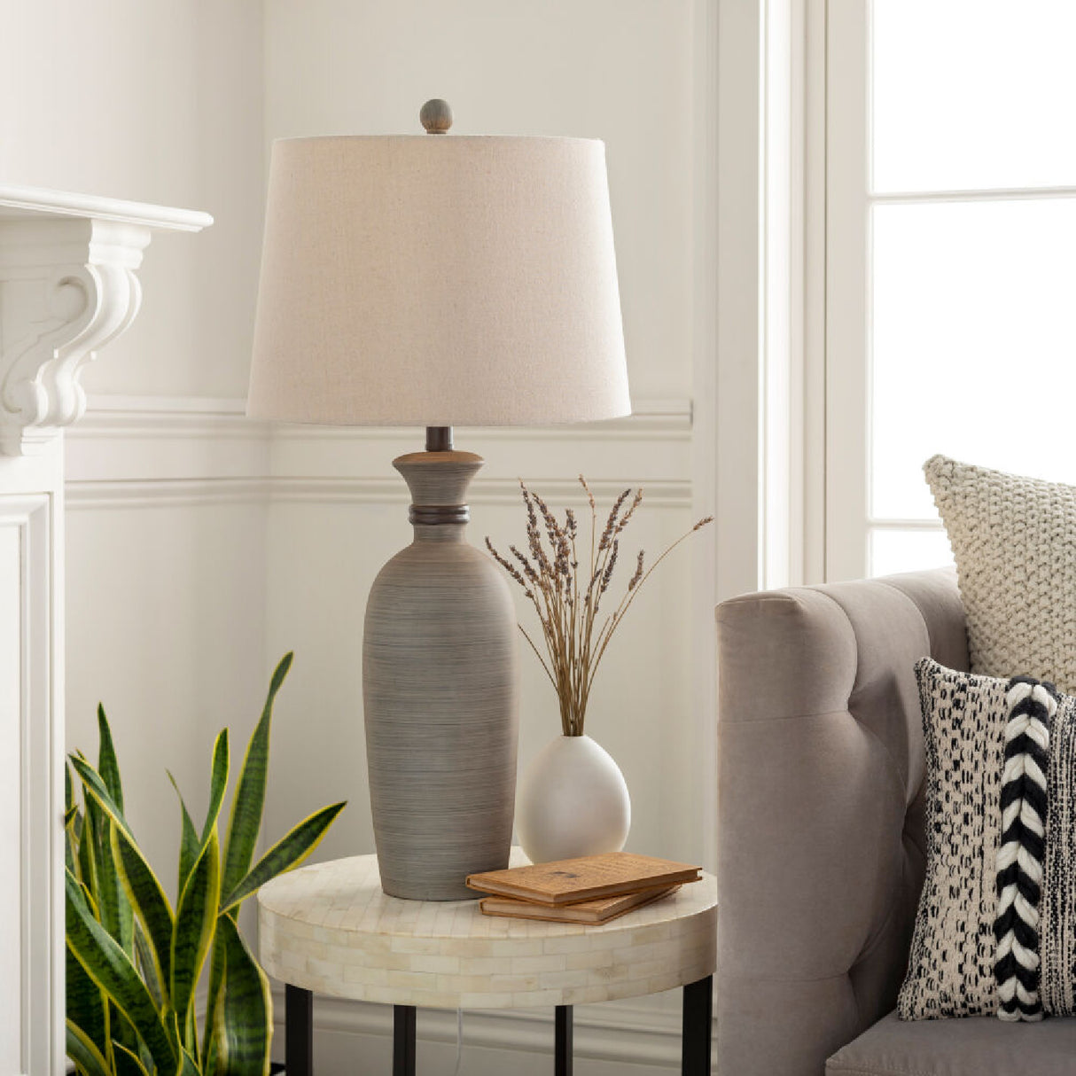   Gray Base Accent Table Lamp | Oroa.com
