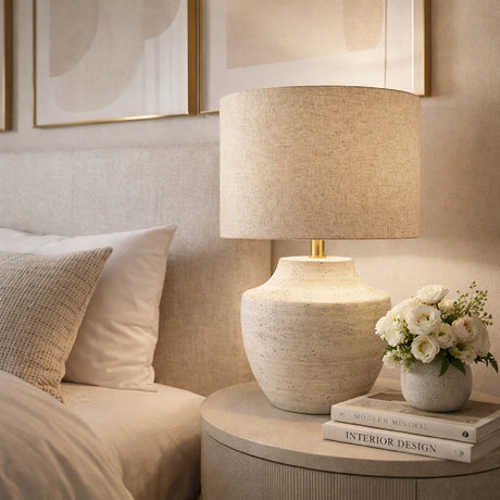   Modern European furniture - Painted Ceramic Linen Table Lamp - www.oroa.com | Oroa.com