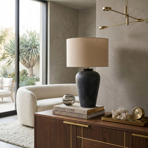   Modern European furniture - Painted Cement Linen Table Lamp - www.oroa.com | Oroa.com