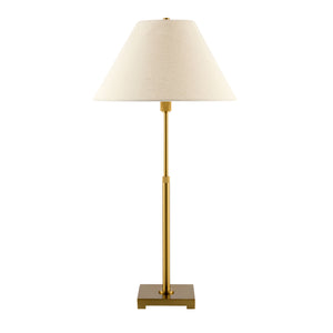   Modern European furniture - White Linen Brass Table Lamp - www.oroa.com | Oroa.com