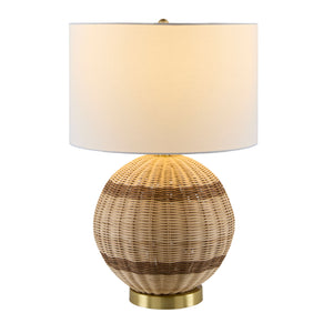   Round Rattan Base Table Lamp | Oroa.com