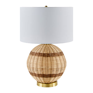   Round Rattan Base Table Lamp | Oroa.com