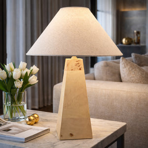   Rubberwood Base Accent Table Lamp | Oroa.com