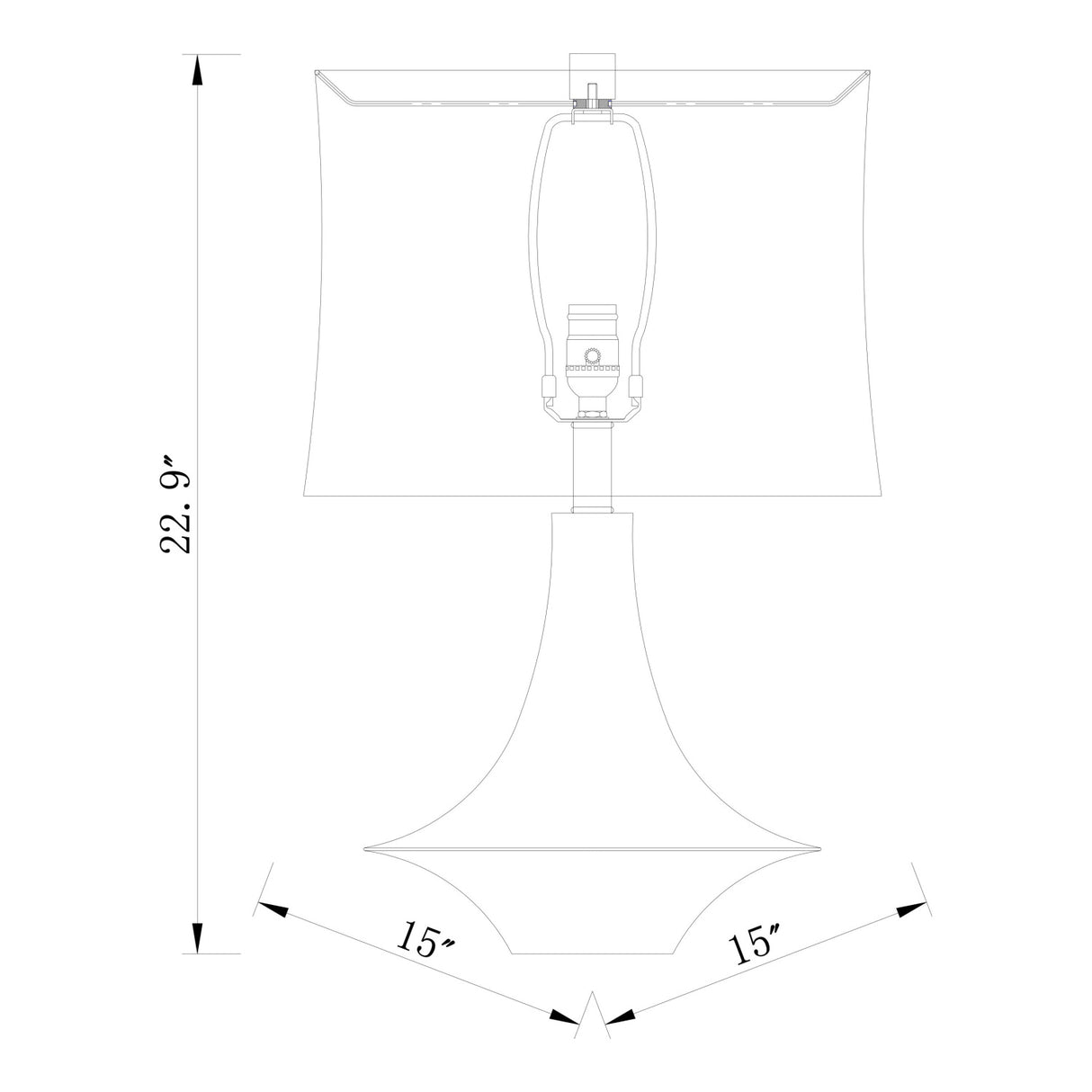   White Drum Shade Table Lamp | Oroa.com