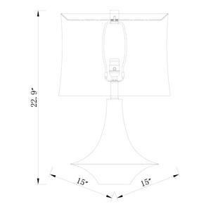   White Drum Shade Table Lamp | Oroa.com