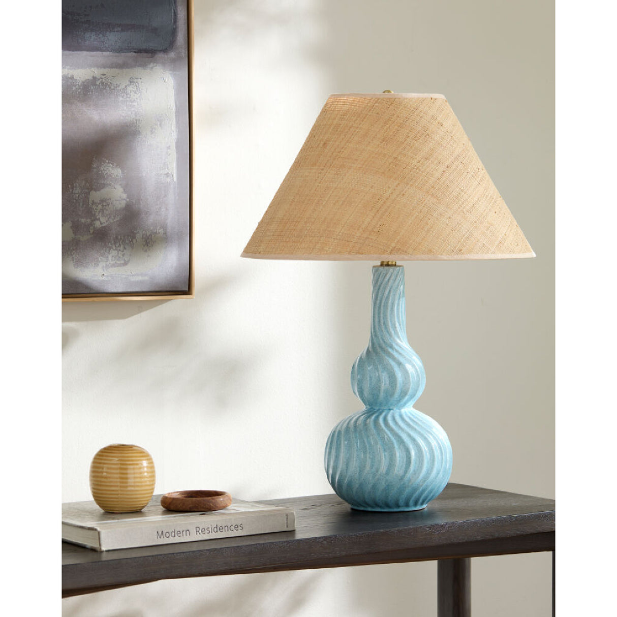   Blue Ceramic Accent Table Lamp | Oroa.com