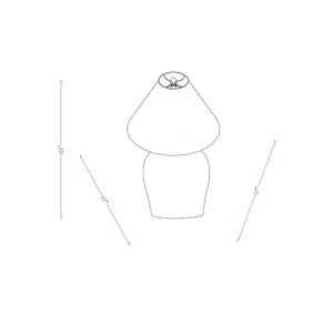   Painted Beige Ceramic Table Lamp | Oroa.com