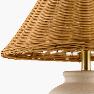   Painted Beige Ceramic Table Lamp | Oroa.com