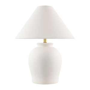   Ceramic White Linen Table Lamp | Oroa.com