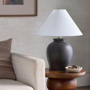   Ceramic White Linen Table Lamp | Oroa.com