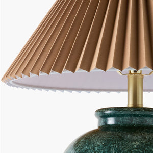   Brown Pleated Linen Table Lamp | Oroa.com