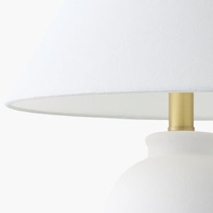   Modern European furniture - White Linen Empire Table Lamp - www.oroa.com | Oroa.com