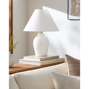   Modern European furniture - White Linen Empire Table Lamp - www.oroa.com | Oroa.com