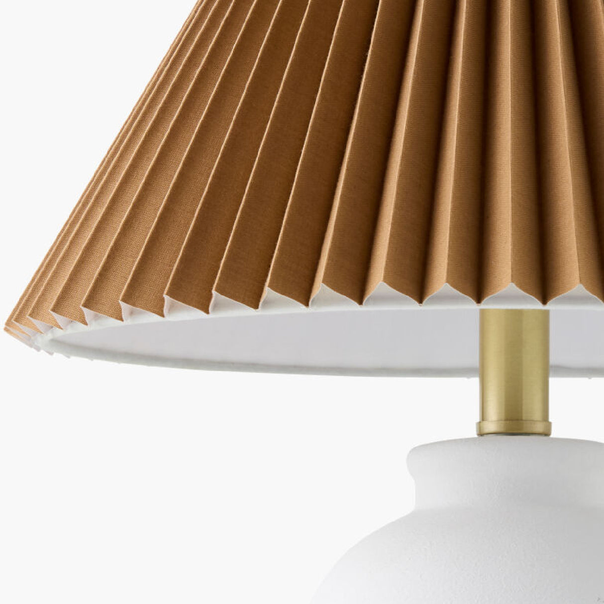   Brown Linen Pleated Table Lamp | Oroa.com