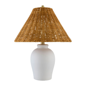   Brown Rattan Ceramic Table Lamp | Oroa.com