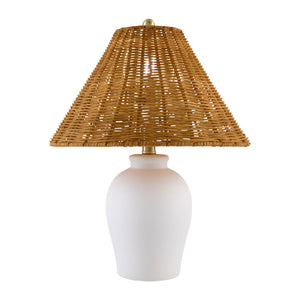  Brown Rattan Ceramic Table Lamp | Oroa.com