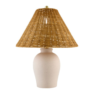   Brown Rattan Ceramic Table Lamp | Oroa.com