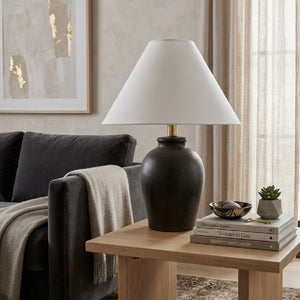   Modern European furniture - White Linen Empire Table Lamp - www.oroa.com | Oroa.com