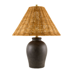   Brown Rattan Ceramic Table Lamp | Oroa.com