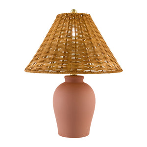   Brown Rattan Ceramic Table Lamp | Oroa.com